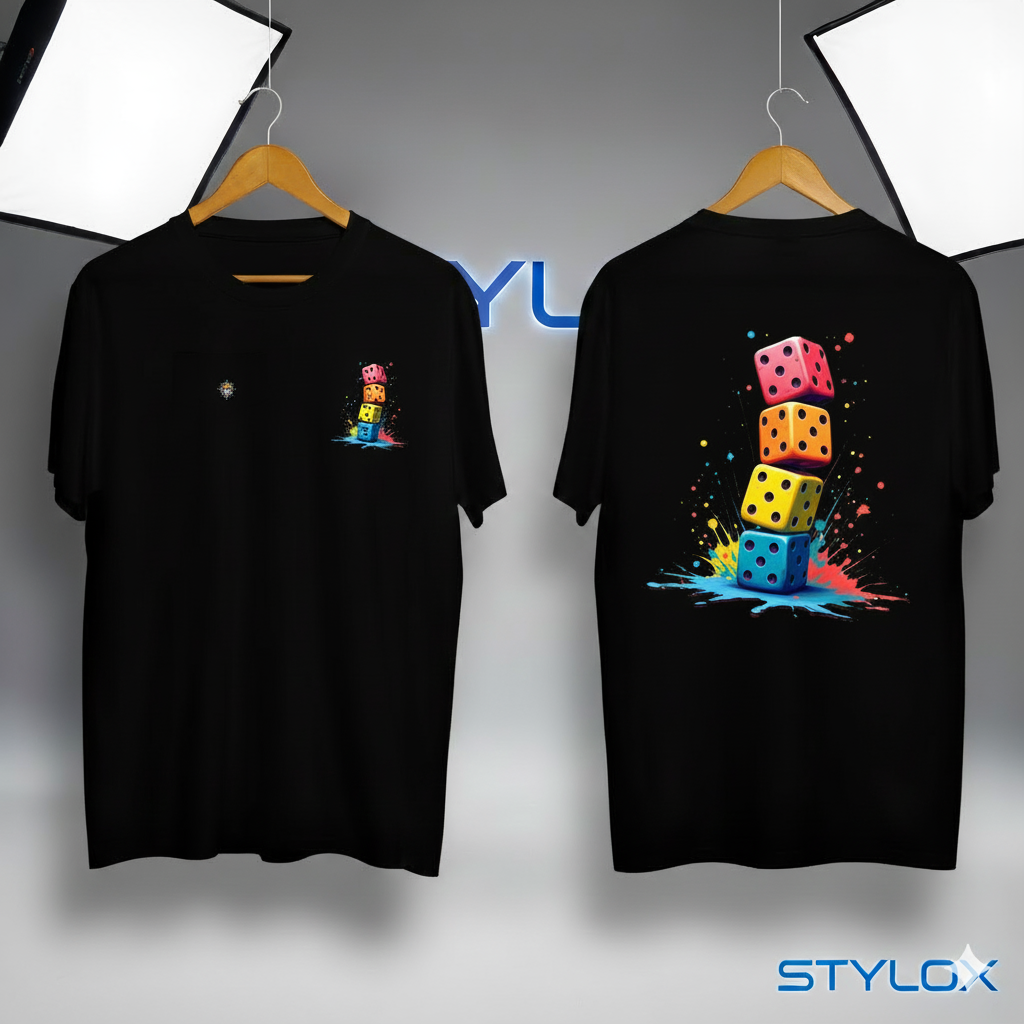 π² Stylox Color Splash Dice Tee π¨
