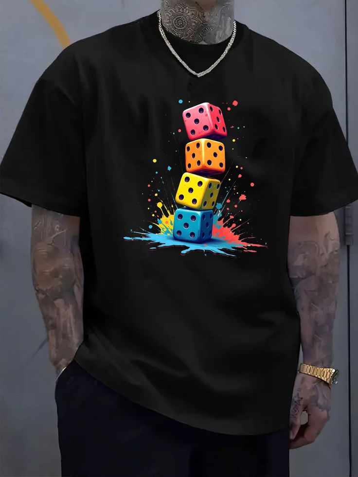 π² Stylox Color Splash Dice Tee π¨