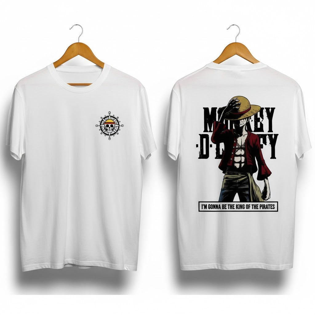 🔥 One Piece “Monkey D. Luffy” Black Graphic Tee 🏴☠️